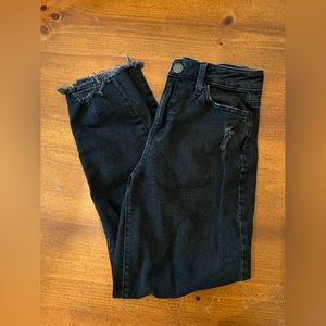 Juniors' SO Black Destructed High Rise Mom Jeans - Size 5/27